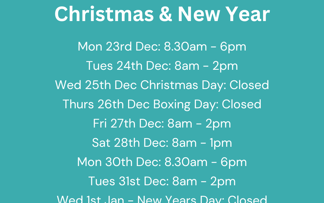 Christmas 2024 Opening hours