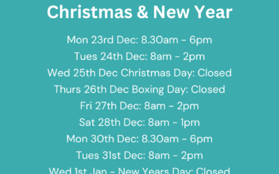 Christmas 2024 Opening hours